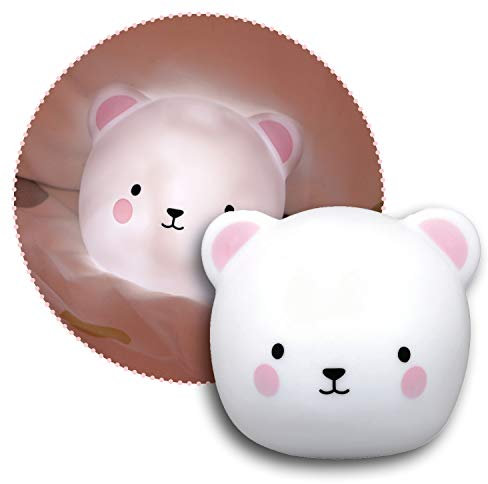 Reer lumilu Touch Light Bear, 2in1 süßes Bären-Nachtlicht und Wandlicht, tolles Taufgeschenk, Geburtstags-Geschenk für Jungen und Mädchen, 52210, weiß