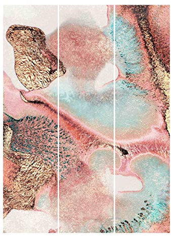 Bilderwelten Schiebegardinen Set Elisabeth Fredriksson Goldenes Aquarell Rosé 3 Flächenvorhänge 250 x 180cm Ohne Aufhängung