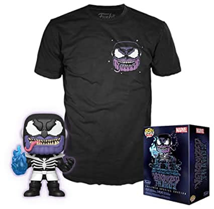 Loungefly POP! & Tee: Marvel - Venomized Thanos - XL - Camiseta Con Figuras Miniaturas Coleccionables - Idea De Regalo - Juguetes Y Franela De Manga Corta Para Adultos Hombres Y Mujeres