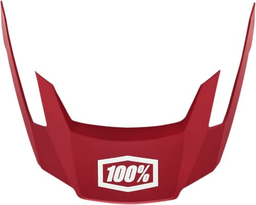 100% Altec - Visiera di ricambio per casco MTB, colore: Rosso scuro XS/XM