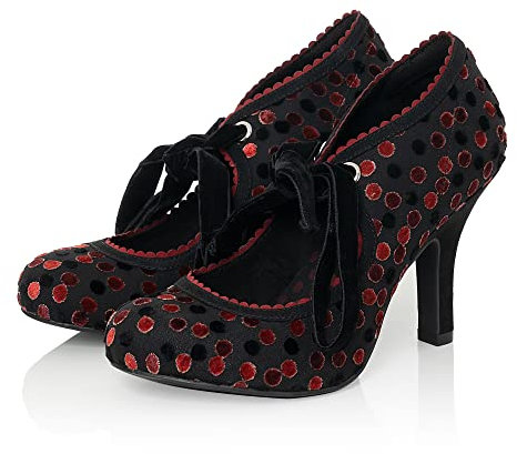 Ruby Shoo Damen Willow Fabric Bootie Pumps, Red Noir, 40 EU