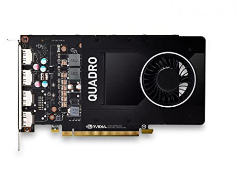 DELL Nvidia Quadro P2000 5GB GDDR5 Single-Slot Graphics Card - 1024 CUDA Cores, 3.0 TFLOPS, 160bit, 140GB/s, 4 x DisplayPort 1.4, 75W Power Consumption, PCI Express 3.0 x16 - DC1P4 (Renewed)