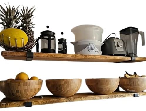 Urban Reclamation Wall Shelf Handmade with Rustic Solid Wood, Reclaimed Timber Shelf, Perfect for Kitchen, Bathroom, Decor, Farmhouse, and Bedroom