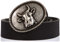 MGM Unisex Trachtengürtel mit Kuh Gürtel, Schwarz, 100