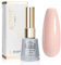 MIZHSE Nude Gel Nail Polish Shimmery Jelly Color Natural Gel Polish Glitter Sparkle Pink Beige Nail Gel 12ML Soak off UV LED for Home Salon DIY