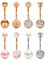 Incaton 8stk 14mm Bauchnabelpiercing 14 Gauge Nabelpiercing Ring Banane Piercing mit Kristall Kugeln Piercing Schmuck Set aus Chirurgenstahl