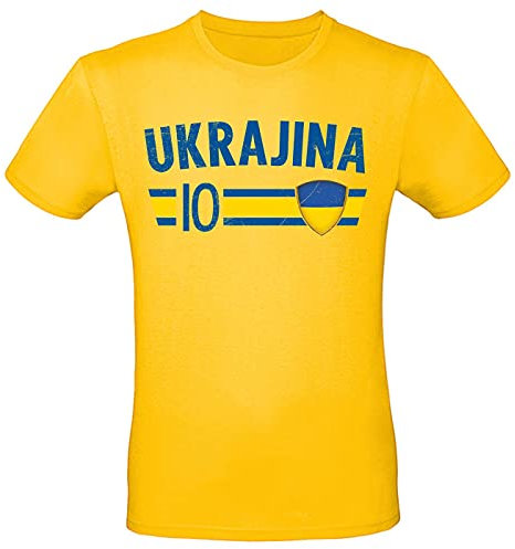 Fußball WM EM T-Shirt Fan Artikel Weltmeisterschaft Nationalmannschaft Europameisterschaft Fanartikel Fan-Trikot Herren Damen Fan Shirt, XXL, Ukraine