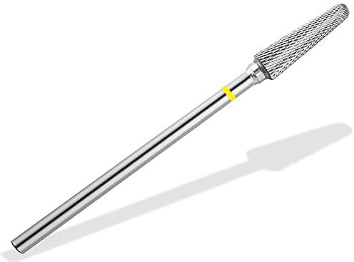 Nagelfräser Bit Hartmetall Schleifer Fräser mit Kreuzverzahnung Konus Form Maniküre Nagelschleifer Pediküre Hornhautschleifer für Arbeiten an Acrylnägel Gelnägel und Hornhaut (Superfein)