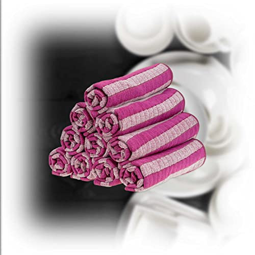 RESPEKT Mikrofaser Bamboo, 10tlg Geschirrtücher-Set, 60x40cm, Das Original aus dem TV!!! (pink)