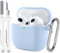 R-fun Kompatibel mit AirPods 3rd Generation 2021 Ladecase Abdeckung, Soft Silikon Schutzhülle Kompatibel mit Apple Airpod 3 Gen mit Cleaner Kit Schlüsselanhänger,Himmelblau