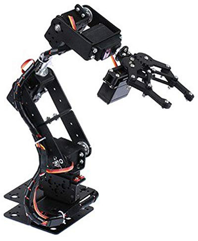 6DOF Robot Mechanical Arm Clamp Claw Kit Vollmetall Programmierbarer Arm DOF Manipulator DIY Smart Robot Funktionsmodellteile Industrieroboterteile