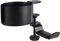 Soporte Auriculares/Soporte Cascos Abrazadera for portavasos de escritorio 2 en 1, color negro, soporte for auriculares debajo de la mesa, portavasos telescópico mecánico antiderrame con organizador d