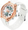 Damen Uhr Digital Armbanduhr mit Silikonarmband 50M Wasserdicht Digitaluhr für Mädchen Jungen Analog Sportuhr mit Alarm Datum LED Kinderuhr Elektronisch Weiß Rosegold