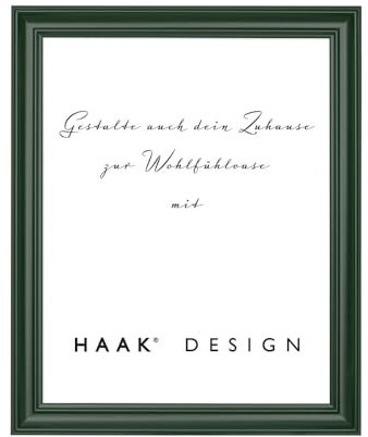 HaakDesign Bilderrahmen mit entspiegeltem Acrylglas (Antireflex) Barockrahmen Luna 75 X 98 cm (PUZZLEFORMAT) Tannengrün Dunkelgrün Rahmen Posterrahmen Puzzlerahmen
