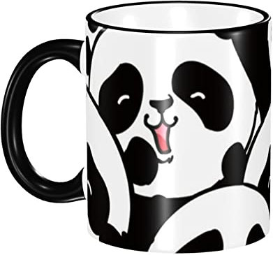 Tazas De Café 330ml, Panda Hipster Gracioso Kawaii Tazas Graciosas Decorativas Tazas De Vajilla Moderna Taza De Regalo, Para Cumpleaños, Cocina, Bebidas Calientes