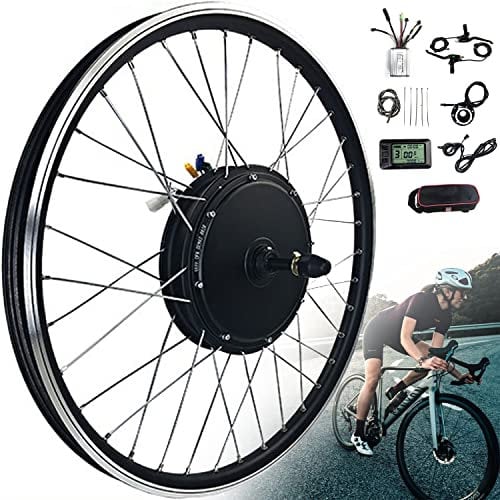 Umrüstsatz für E-Bike, 20/24/26/27,5/28/29/700c E-Bike-Kit, E-Bike-Umrüstsatz, E-Bike-Vorderrad-Umrüstsatz, E-Bike-Kit, Pedelec elektrisch Fahrrad mit LCD-Display, 36V/500W-28 Zoll (36V/250