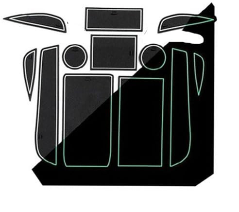 Auto Innenmatte Auto Tor Slot Tasse Für Lexus Für ES300h 2013 2014 2015 2016 2017 Matte Tür Nut Pad Auto Innen Zubehör Gummi (Color : White)