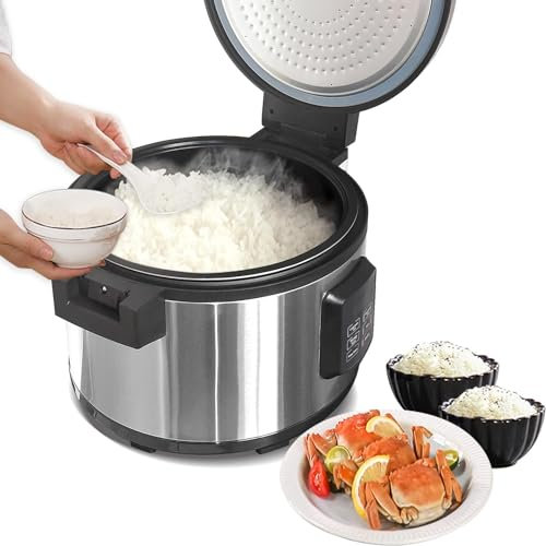Kolice Commercial Electric Automatic Rice Cooker Rice Warmer with Non-stick Inner Pot, 17QT/90 Cup Cooked Rice,1950W,For Hotel Restaurant Party and Sushi Shop