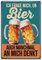 LANOLU Kühlschrankmagnete lustig- Bier, auch an Mich Denkt- Geschenke für Bierliebhaber- lustige Magnete mit Sprüchen und witzigen Motiven 8x5,5cm