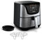 Klarstein AeroVital Deluxe - Friggitrice Ad Aria, 5L, 1700W, Display Touch, 8 Programmi, Rivestimento Antiaderente, Teglia Per Pizza & Griglia, Cool-Touch, Timer & Controllo Temperatura, Acciaio Inox