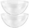 HOMESHOPA 2 PK 2800ml Clear Plastic Serving Bowl, Large Salad Mixing Bowls, Sturdy & Reusable Kitchen Cooking Food Prep Bowl for Salad Snacks & Crisps, Dishwasher Safe