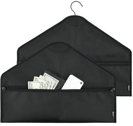 2 Stück Kleiderbügel Umleitungssafe - Secret Safe Kleiderbügel,Kleiderbügel Mit Versteckter Tasche Aus Oxford Tuch,Wasserdichte,Persönliche Gegenstände Für Zuhause Oder Auf Reisen Ausblenden