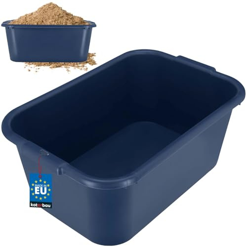 KOTARBAU® Mörtelkübel eckig 45 L Dunkelblau Kunststoff Mörtelwanne Mörtelkasten Speißkübel Baukübel Baueimer Mörteleimer Speisfass eckig Maurerkübel Pflanzwanne