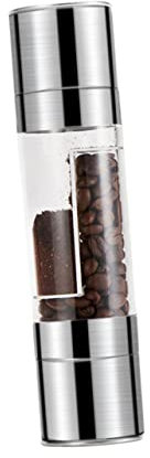 Warmhm Manual Pepper Crusher Double Heads Pepper Mill for Cumin for BBQ Outdoor Events