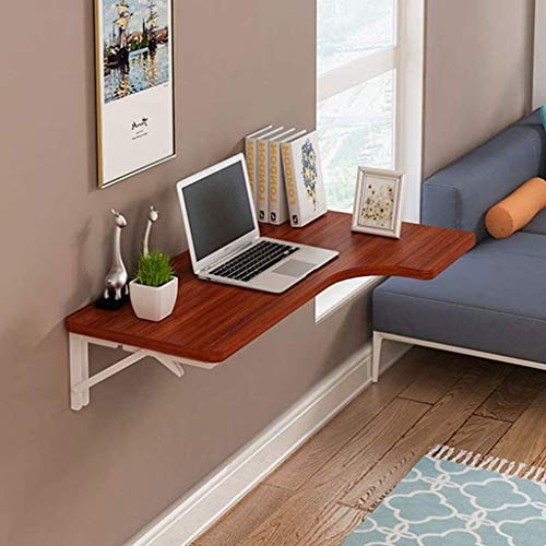 Étagères flottantes Coin pliant Table d' ordinateur Abattant mural Table à manger Table d' ordinateur Bureau murale Table d' étude Table Double soutien Table d'appoint(D,100*70*50cm/39*28*20in)