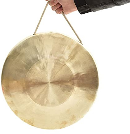 Handgefertigter Kupfer-Gong, 23 cm, Premium-Schlaginstrument, Messing, für Drumming, Meditation und Yoga, traditionelles chinesisches Musikinstrument