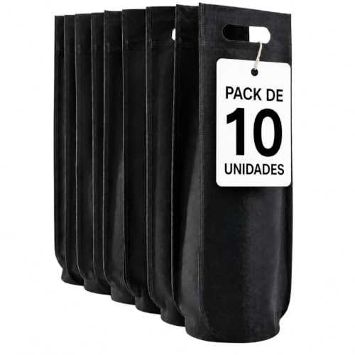 V VYNOR | Bolsas Botella Vino | 10 Unidades | 16x40x10 cm | Regalo Elegante