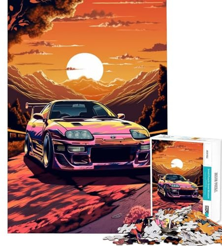 Puzzle für Teenager 1000 Teile JDM Toyota Supra MK Art fördert logisches Denken präzise Schnitte ideal für entspannte Stunden (50x75cm)