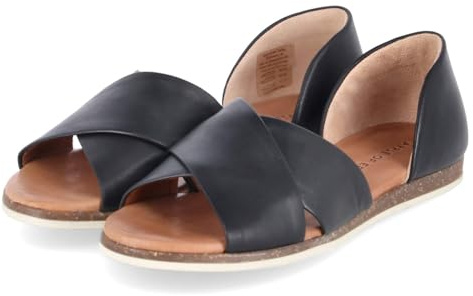 Apple of Eden CHIUSI 1 Black Damen Flache Sandalen Glattleder in schwarz - Gr. 36