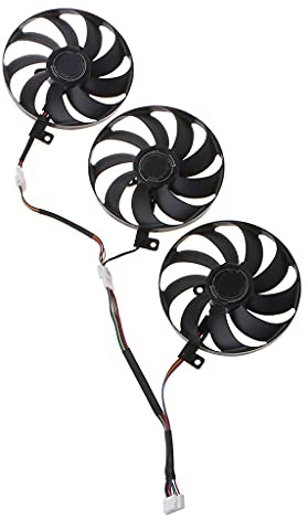 TFAOYS 3Pcs 88MM T129215SU 7Pin VGA Fan Graphics Card Cooling for ROG STRIX 2080 2080Ti Receivers, Amps, DVR AV Cabinet VGA Graphics Card Cooling