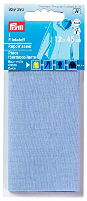 Prym 929393 Flickstoff CO (bügeln) 12 x 45 cm bleu