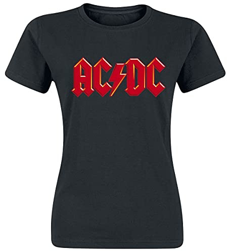AC/DC Red Logo Frauen T-Shirt schwarz Band-Merch, Bands, Nachhaltigkeit XL