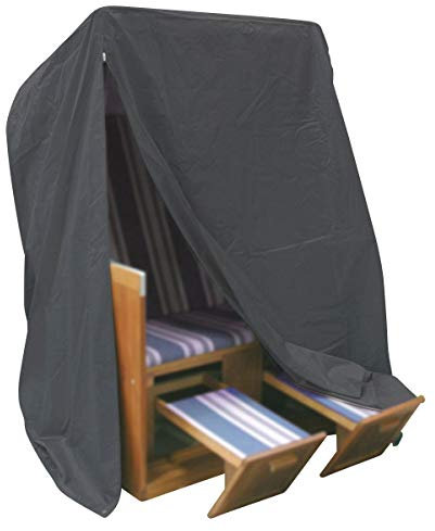Fachhandel Plus Komfort Schutzhülle XXL Abdeckung für Strandkorb B130xT100xH170 cm anthrazit