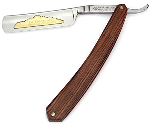 Thiers-Issard Sabatier Rasiermesser aus Frankreich - 5/8' - Griff Violettholz - C135 Carbonstahl - Klingenbeschriftung 'Le Thiernois' - 1/1 Voll-Hohlschliff