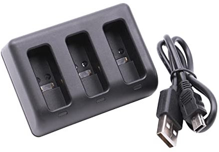 vhbw Chargeur USB Triple Compatible avec GoPro Hero 6, 5, 7 caméra Action-cam + témoin de Charge