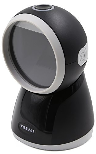 TEEMI Handsfree 1D 2D Barcode Scanner, Omnidirectional QR Code Scanning USB Wired Imager for PC POS Mac OS, Read Screen Codes and Moving Barcodes, 200 Frames per Second Speed, Model TMSL-70