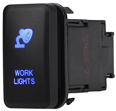 Auto interruttore on-off interruttore luce LED, Keenso 12 V LED blu auto auto ON off interruttore a levetta