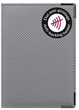 Color Pop® Portefeuille extraplat blindé (Argent) - Fabrication française - Protection des données bancaires