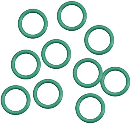 sourcing map 10St Fluorkautschuk O-Ringe FKM Dichtung für Maschinen Rohrleitung 11mm AD 8mm ID 1,5mm Breite Grün