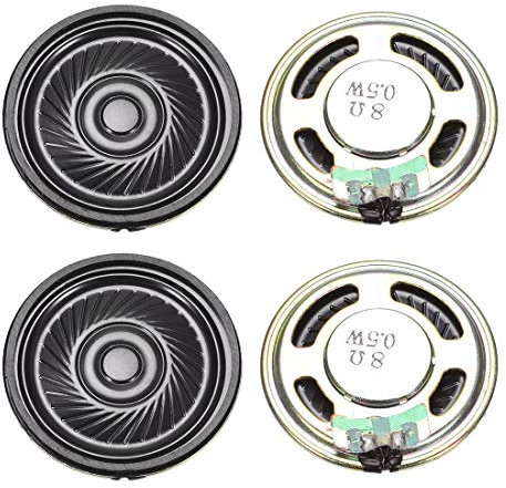 sourcing map 0.5 W 8 Ohm Altoparlante Magnetico DIY 36mm Forma Rotonda Sostituzione Altoparlante 4pcs