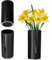 KADAX Overflow fatto di ceramica, 2 colori, intagliato di fiori, pentola rivestita in ceramica, vaso di fiori, pentola di fiori, fioriera per alberi di draghi, violette, pansy (nero, ⌀ 11 cm)