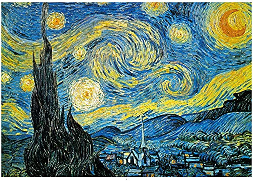 CHengQiSM Puzzle 2000 Teile Puzzle für Erwachsene Jigsaw Puzzle - Van Gogh - The Starry Night, Puzzle 2000 Teile für Erwachsene und Kinder ab 14 Jahren, Mehrfarbig 100 x70 cm