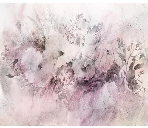 decomonkey Fototapete Blumen 300x210 cm Tapete Fototapeten Vlies Tapeten Vliestapete Wandtapete moderne Wand Wandbild Schlafzimmer Wohnzimmer Pflanzen Abstrakt