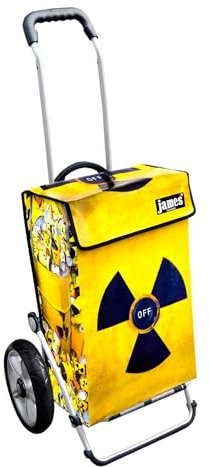 James® Einkaufstrolley modern Design Atom-Off, bunter Einkaufswagen, Hackenporsche, Shopping-Lifestyle, LKW-Plane, 50kg Tragkraft, Grosse Räder, Made in Österreich!