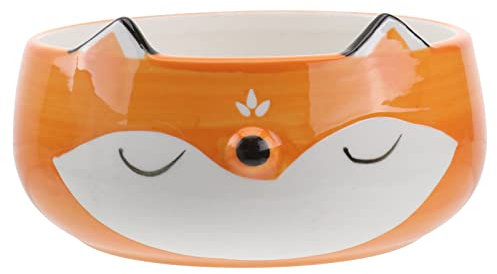YARNOW Lovely Cartoon Salad Bowl Ceramic Fruit Bowl Creative Fox Shaped Soup Bowl for Home Kitchen
