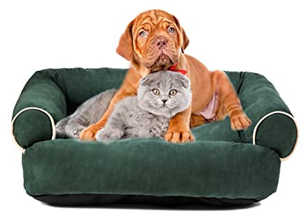PETCUTE Katzenbett Haustierbett für Katzen und Hunde,Waschbares Orthopädisches Hundebett für Kleine Hunde mit Rutschfestes Boden,Hundekissen Hundekörbchen für Kleine Mittlere und Grosse Hunde